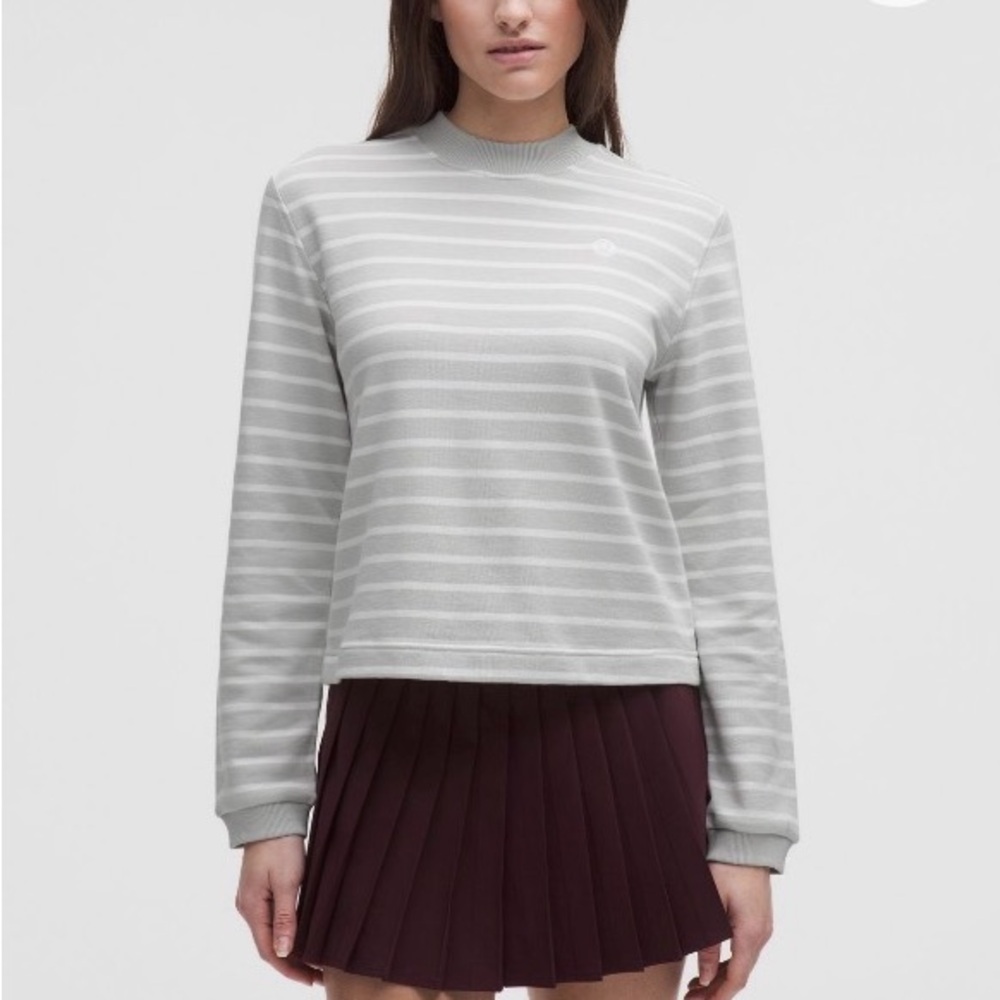 lululemon long sleeve Top cotton French Terry crewneck pullover sweatshirt